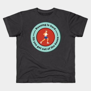 Jogging Slogan For Lazy People Kids T-Shirt